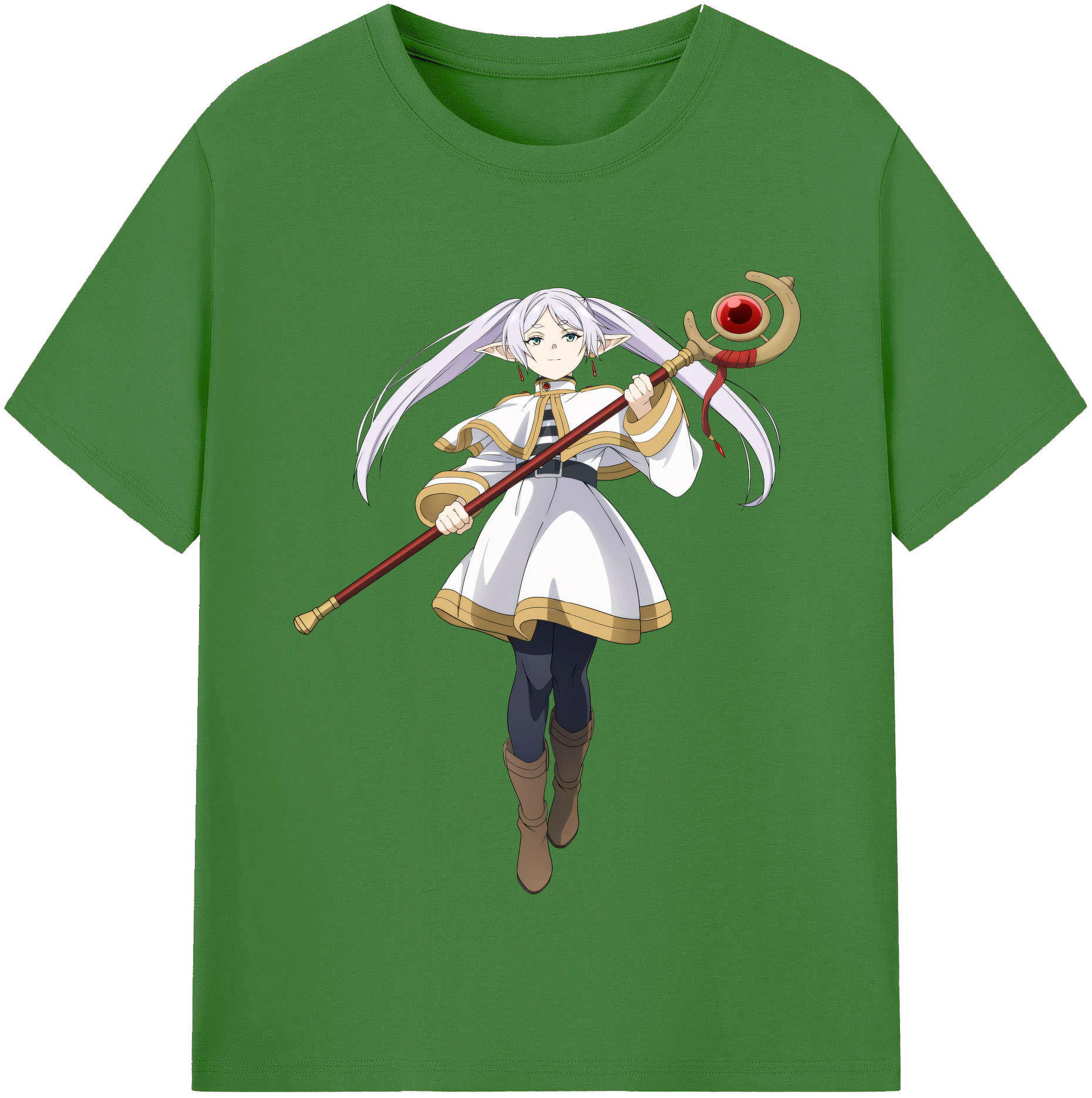 （画像用） 葬送のフリーレン Frieren レディースカジュアルプリントTシャツ（綿100％）
